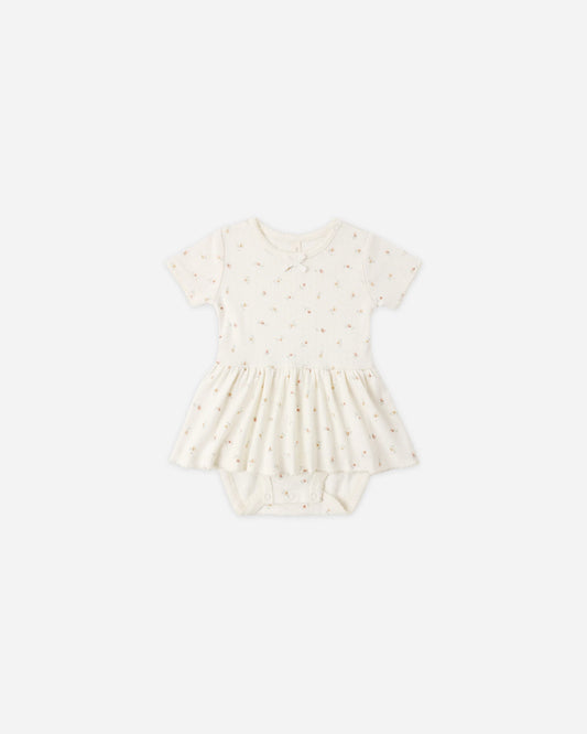 Pointelle Skirted Bodysuit (Petit Fleur)