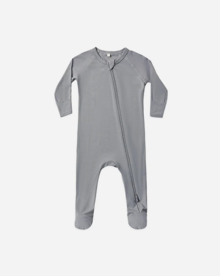 Bamboo Zip Footie Slate