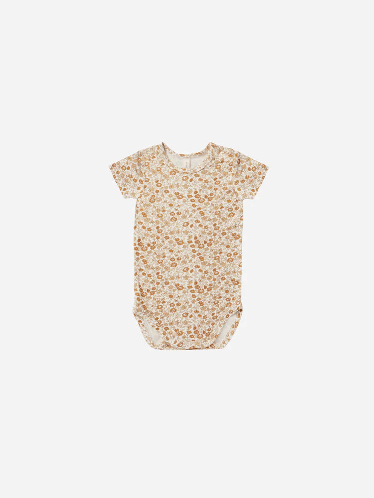 Bamboo Short Sleeve Bodysuit || Marigold