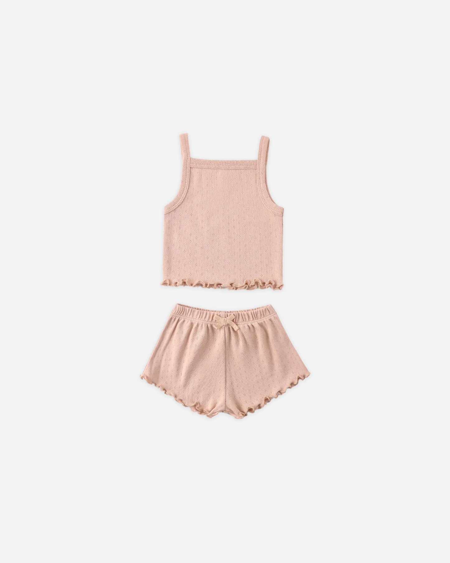 Pointelle Tank + Shortie Set (Melon)