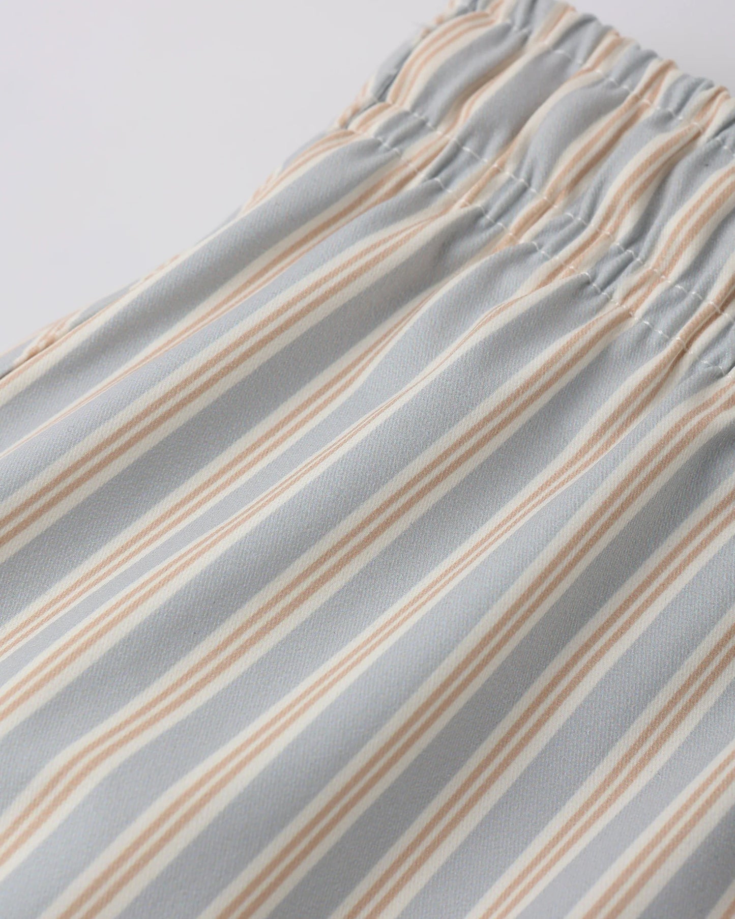 Boys Swim Short (Blue + Butterscotch Stripe)
