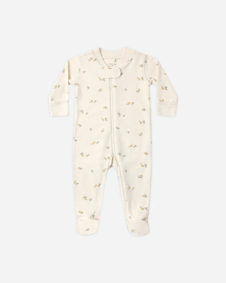 Zip Long Sleeve Sleeper Footie Pears