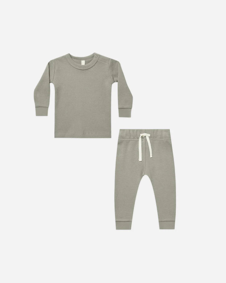 Waffle Top + Pant Set || Basil