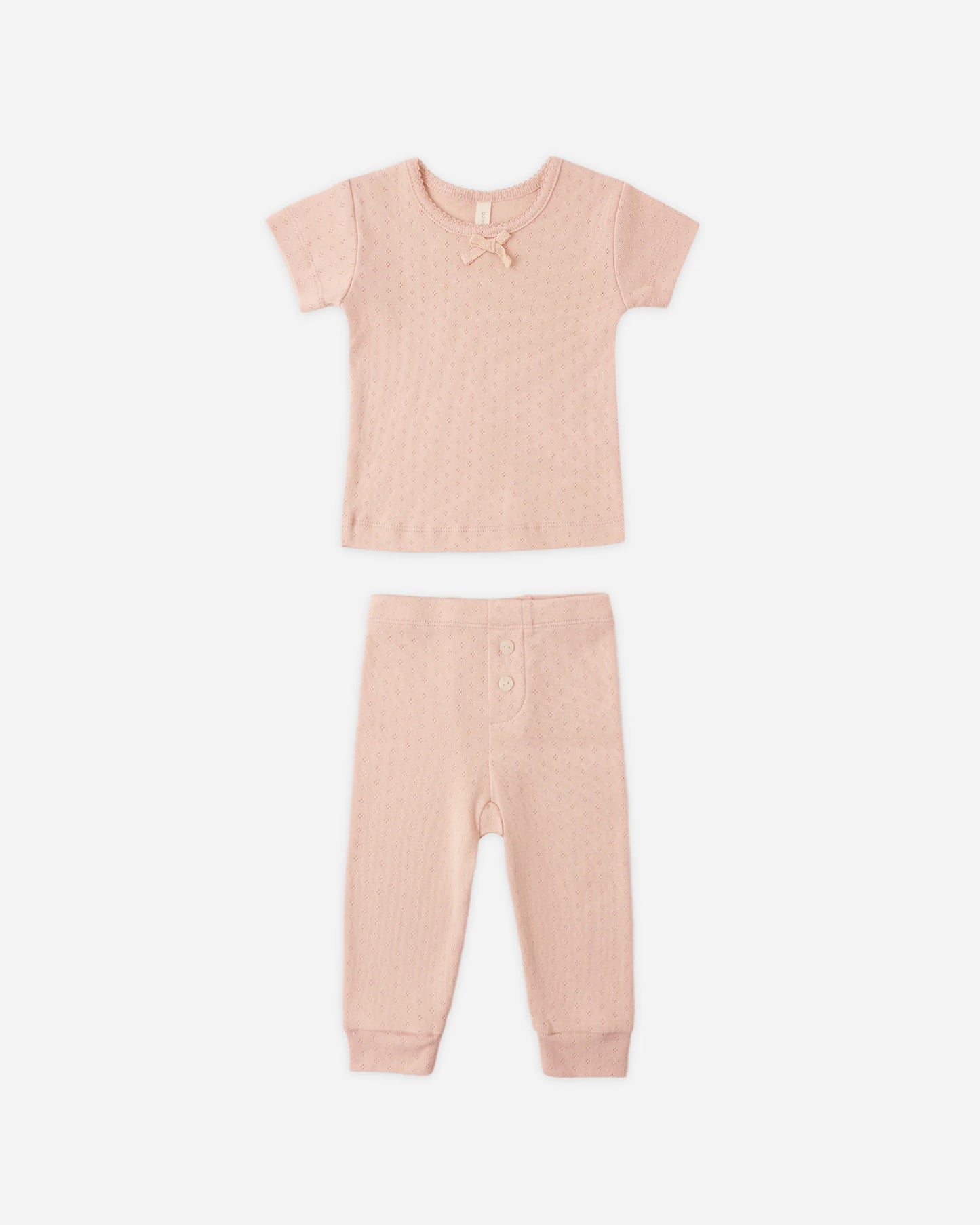 Pointelle Tee + Leggings (Melon)