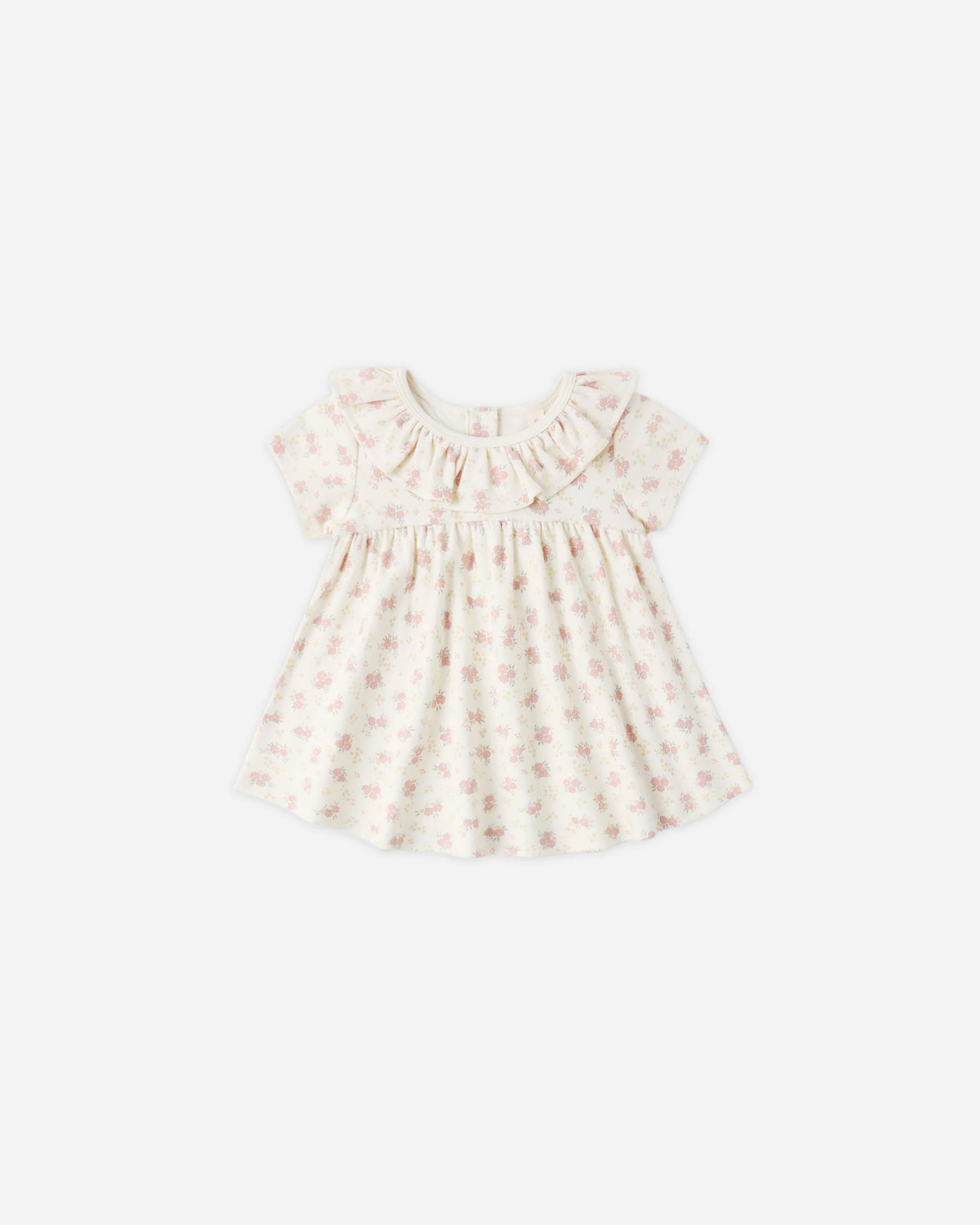 Ruffle Collar Jersey Dress (Flower Field)