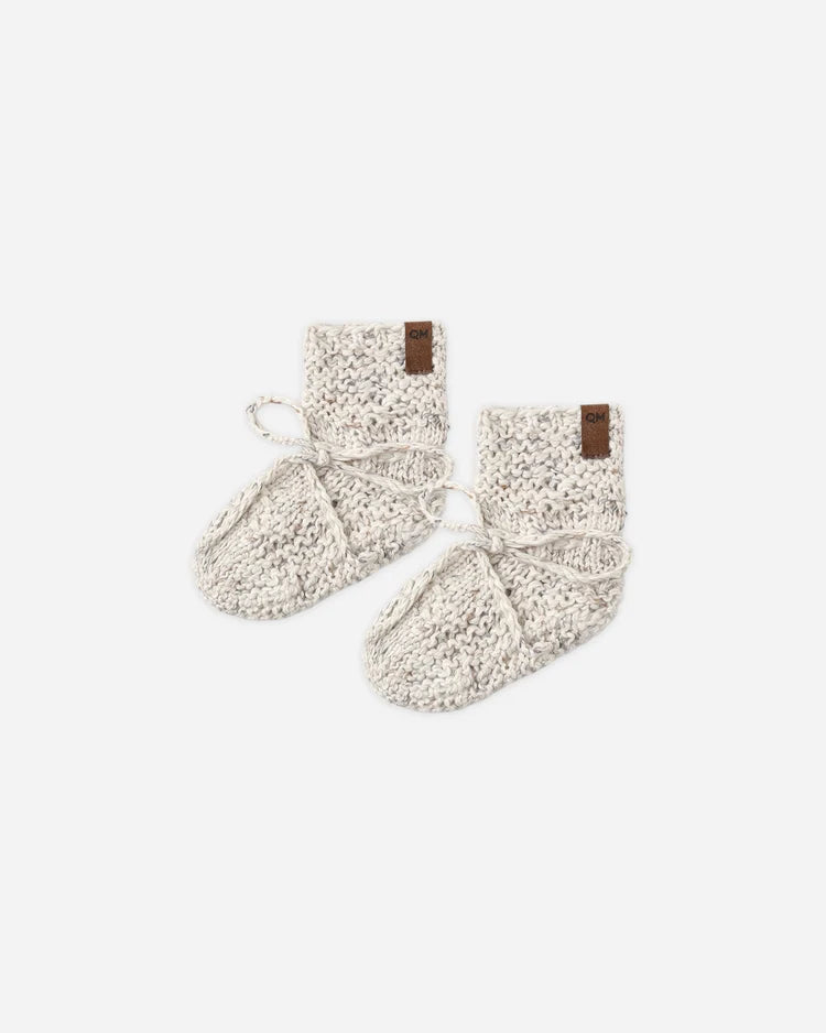 Knit Booties Natural Confetti