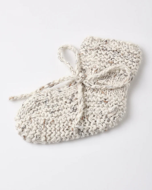 Knit Booties Natural Confetti