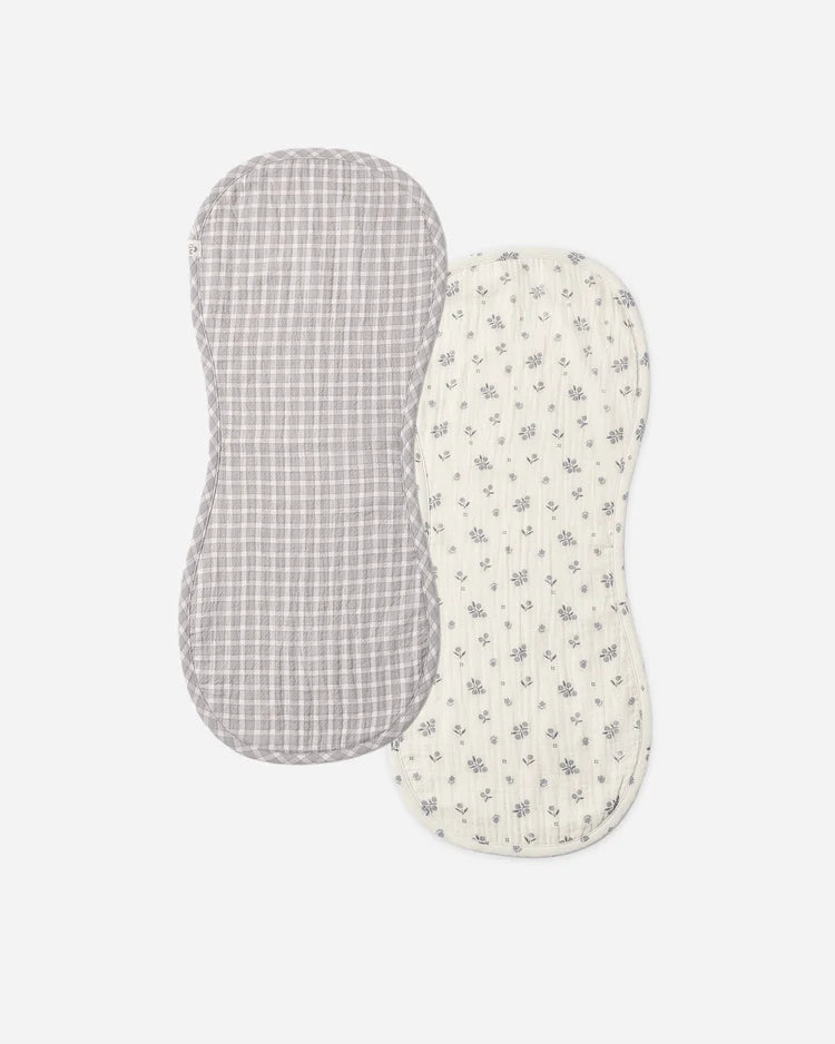 Burp Cloth, 2 Pack Winter Berry, Blue Gingham