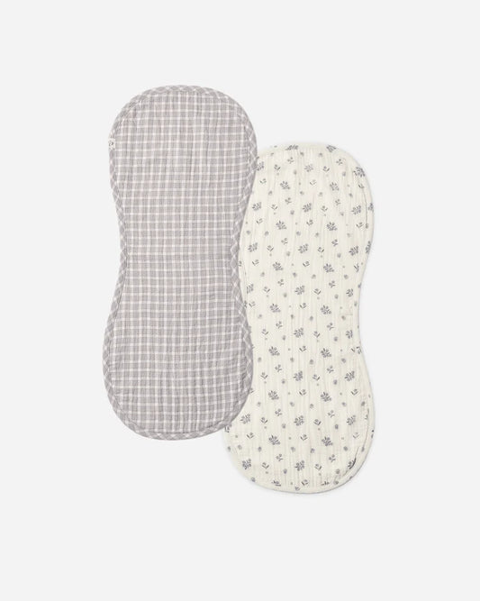 Burp Cloth, 2 Pack Winter Berry, Blue Gingham
