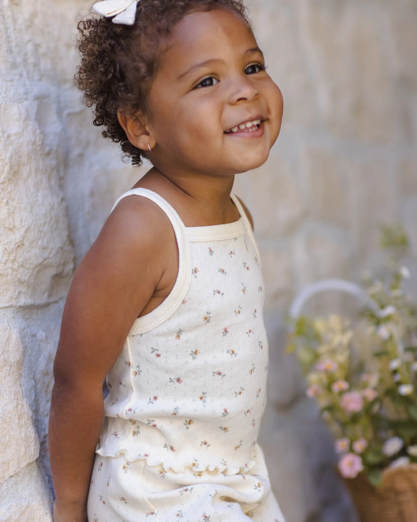 Pointelle Tank + Shortie Set (Petit Fleur)