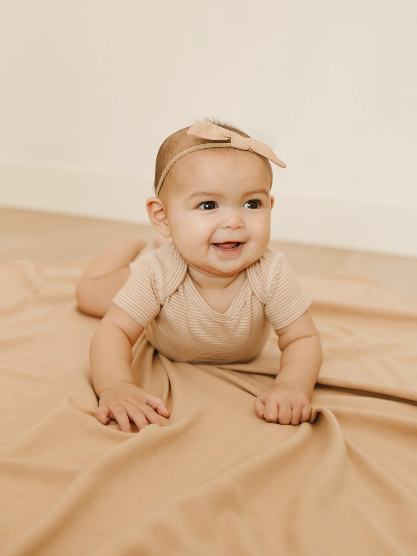 short sleeve bodysuit, 2 pack | blossom, apricot stripe