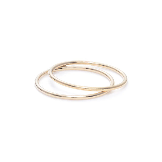 Gold Stacking Rings - Set Of Two