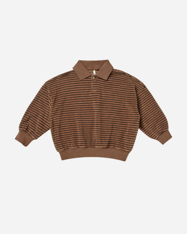 Collared Sweatshirt || Retro Stripe