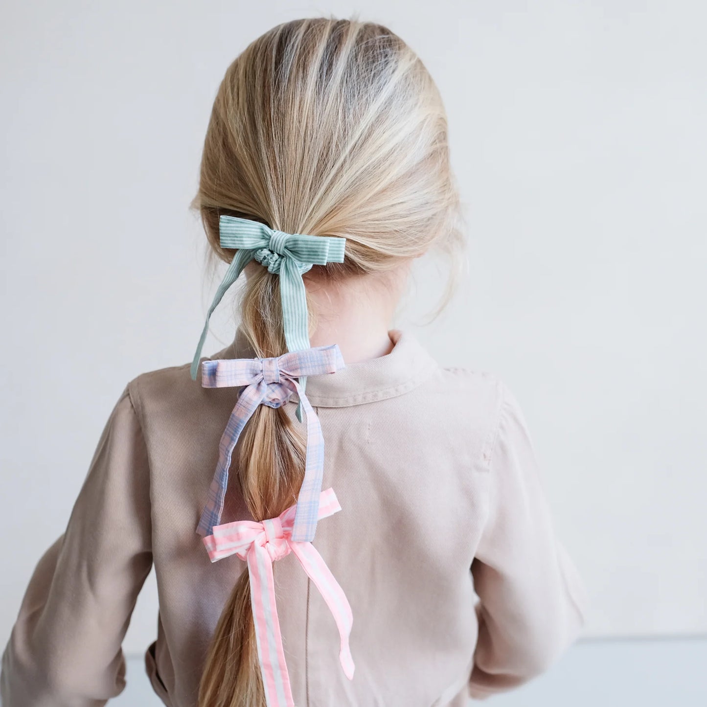 Summer Stripes Bow Scrunchies