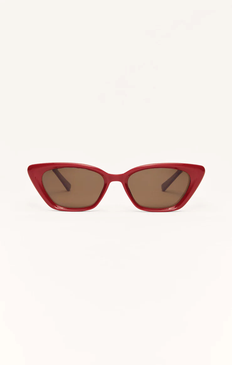 Staycation Polarized Sunglasses (Merlot/Brown)