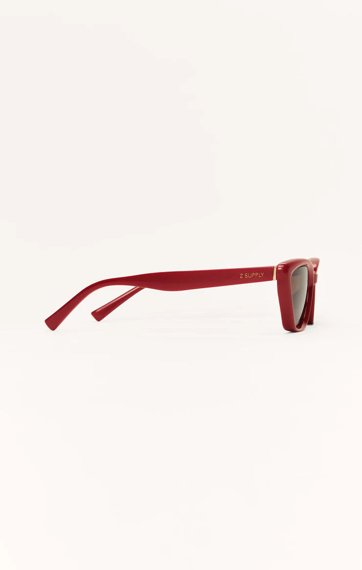 Staycation Polarized Sunglasses (Merlot/Brown)