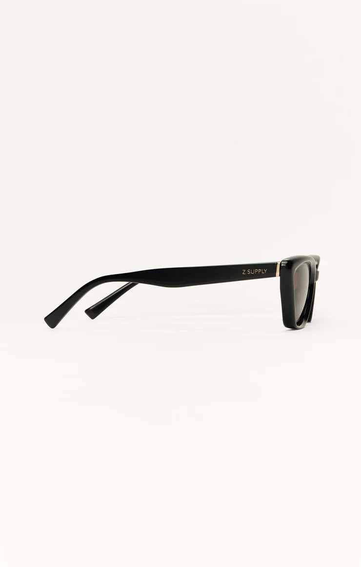 Staycation Polarized Sunglasses ( Polished Black - Brown)