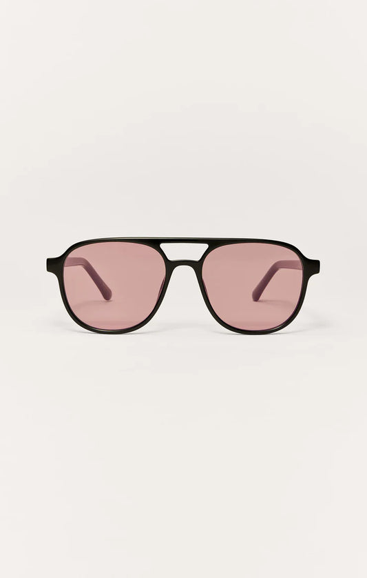 Tourist Polarized Sunglasses Polished Black - Pink