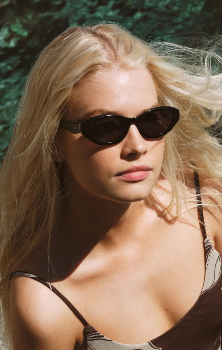 Polished Black + Grey Backstage Polarized Sunglasses