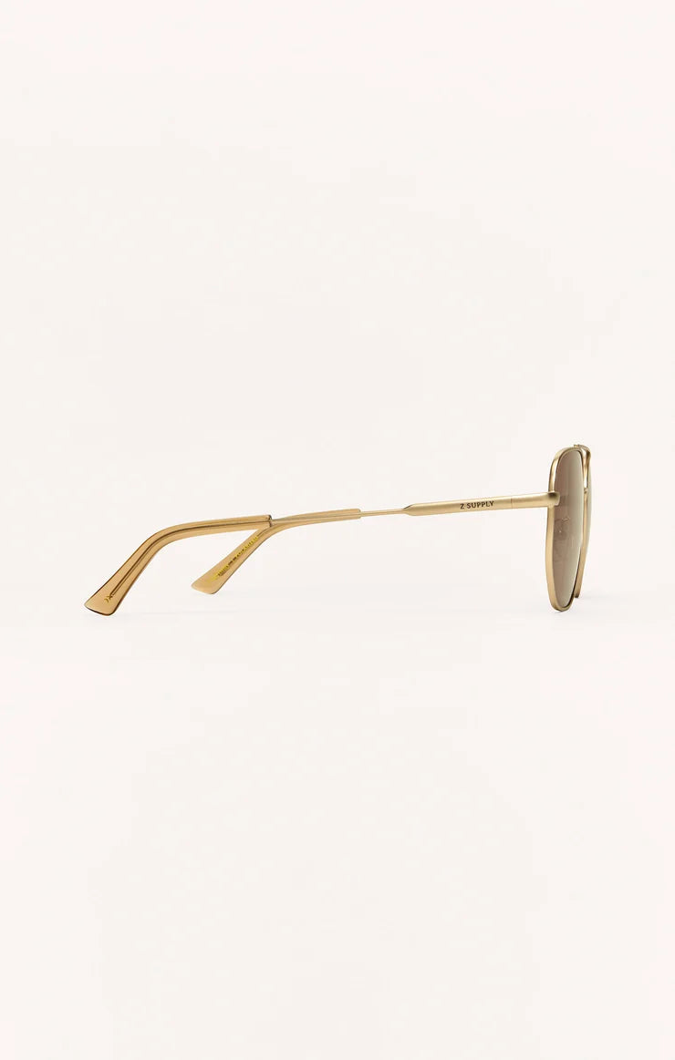 Satin Gold - Brown Highway Polarized Sunglasses