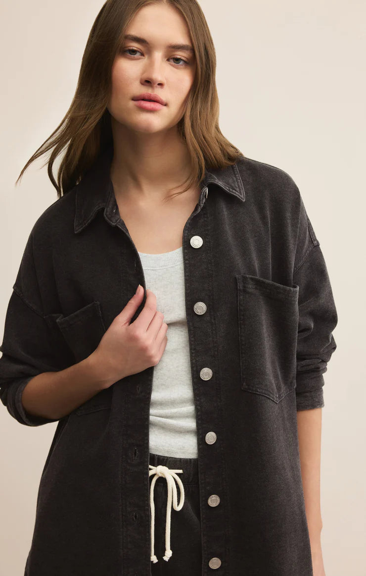 All Day Knit Denim Jacket (Vintage Black)