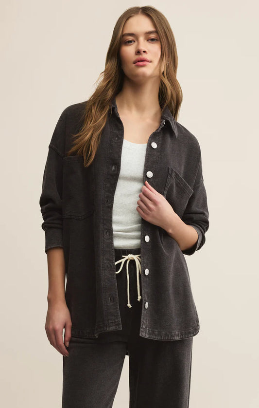 All Day Knit Denim Jacket (Vintage Black)