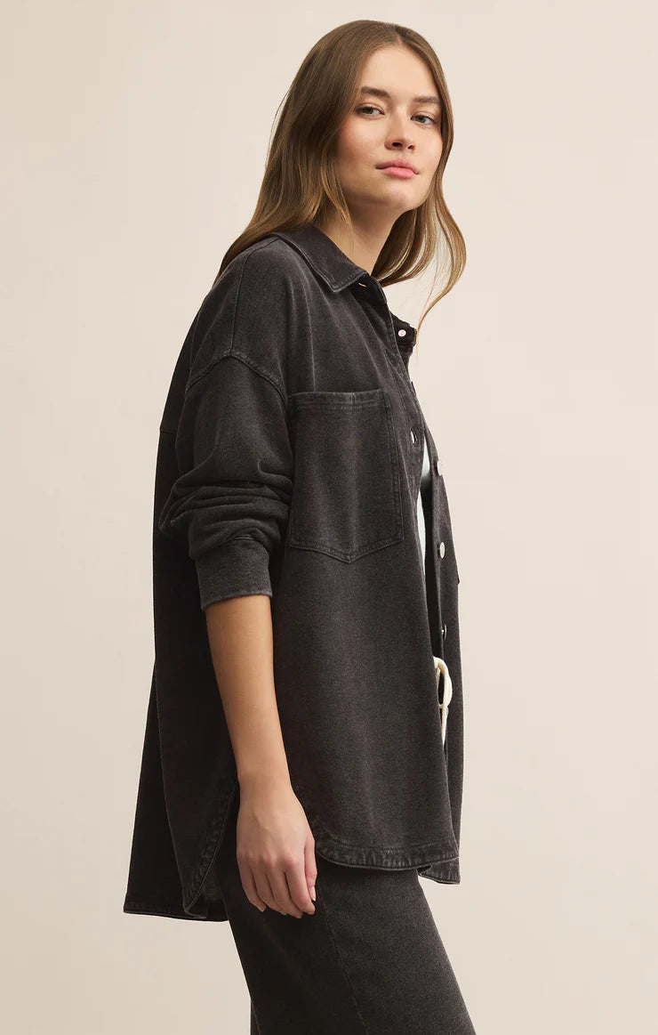 All Day Knit Denim Jacket (Vintage Black)