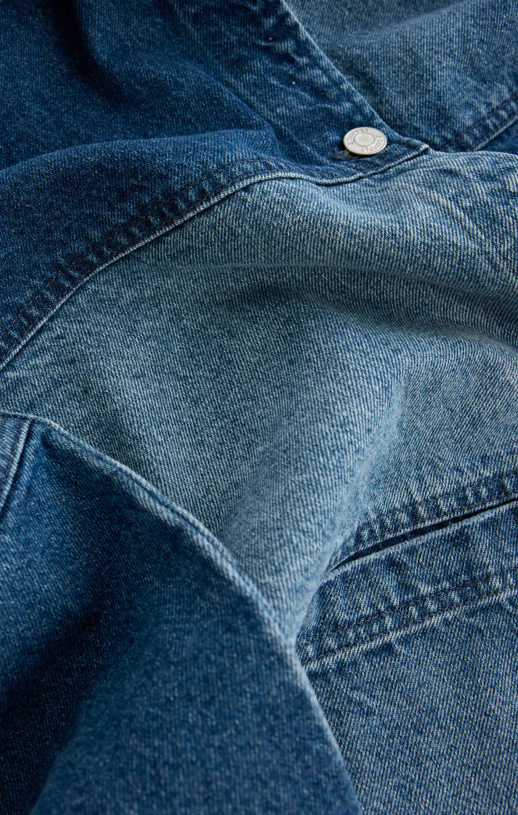 On The Road Color Block Jacket (Mixed Indigo)