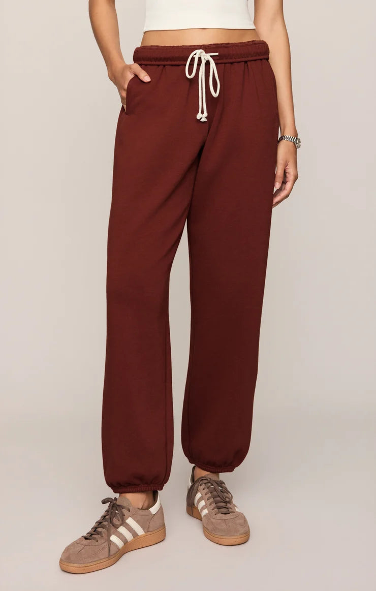 UPTOWN CLASSIC FLEECE JOGGER - VELVET ROUGE