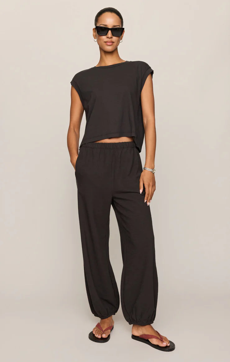Ash Black Deena Balloon Knit Jogger