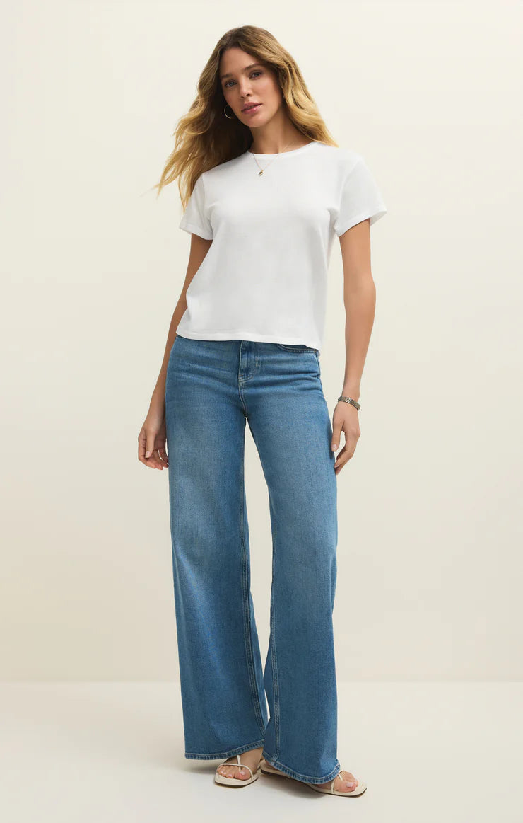 White Tourist Knit Jersey Tee