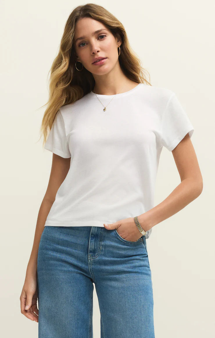 White Tourist Knit Jersey Tee