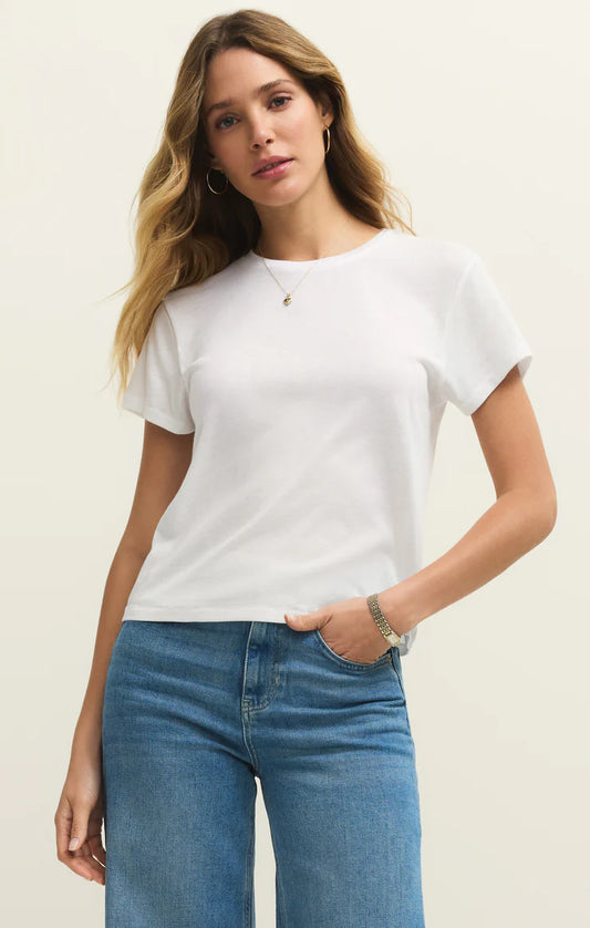 White Tourist Knit Jersey Tee