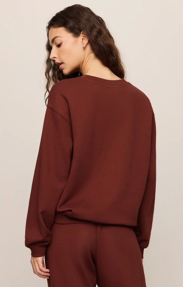 CLASSIC BOYFRIEND SWEATSHIRT - VELVET ROUGE