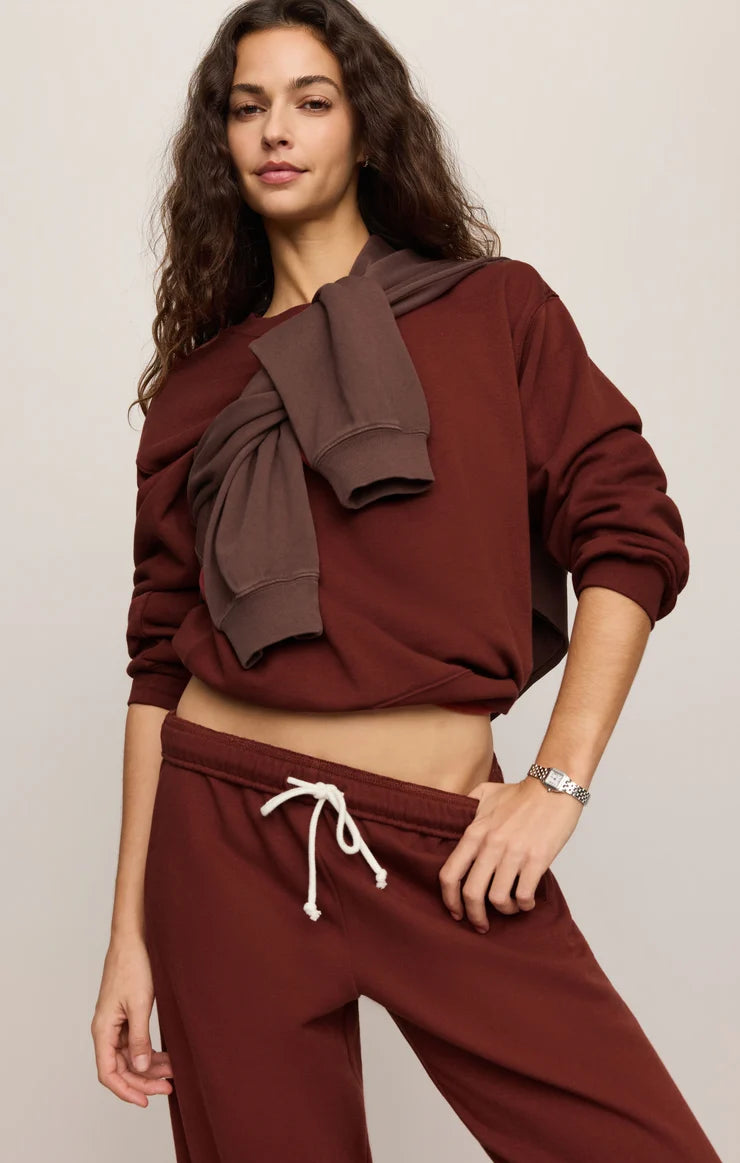 CLASSIC BOYFRIEND SWEATSHIRT - VELVET ROUGE