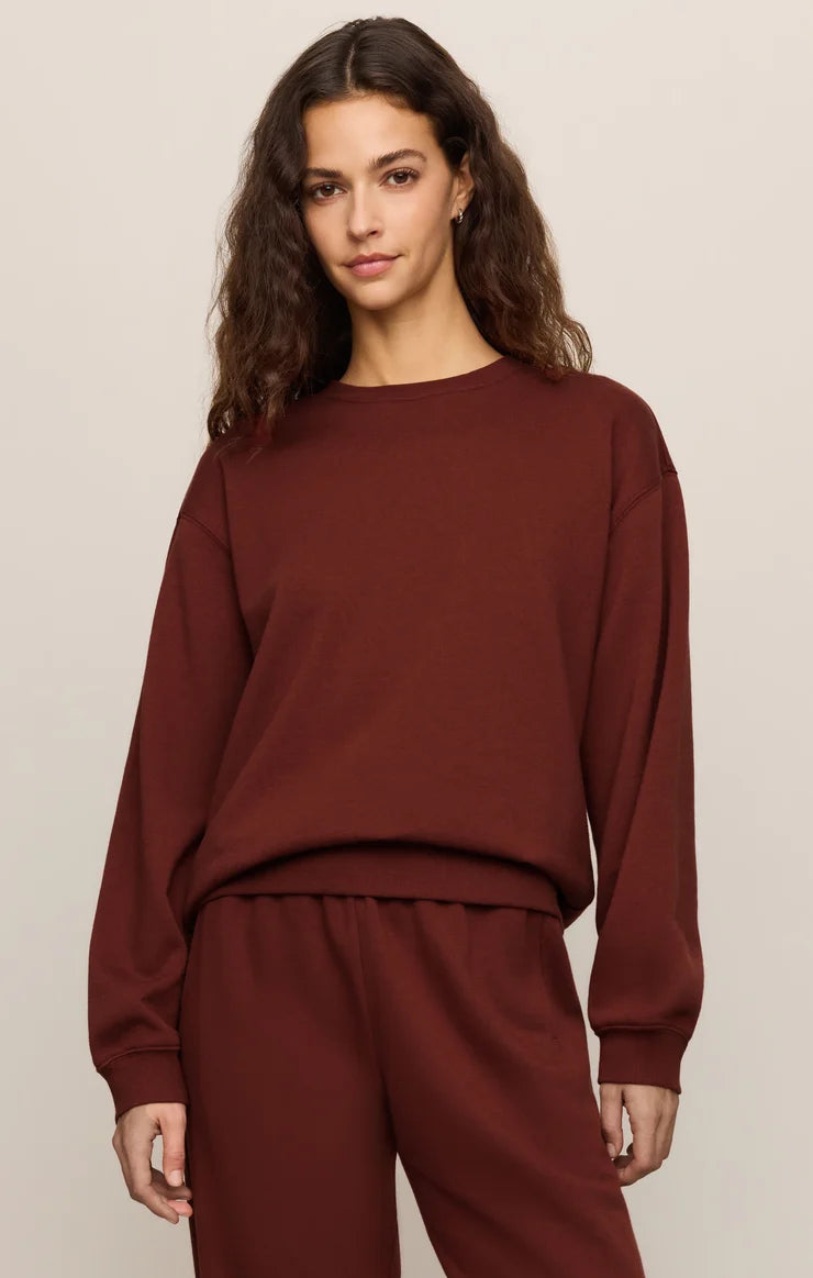 CLASSIC BOYFRIEND SWEATSHIRT - VELVET ROUGE