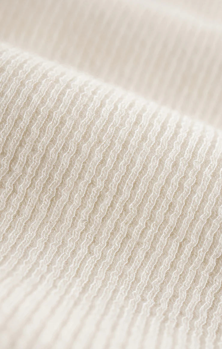 Renae Slub Rib Long Sleeve Top (Cloud)