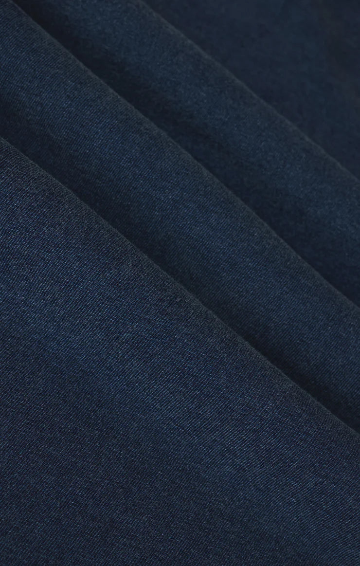 Reese Jersey Denim Button Up (Indigo)