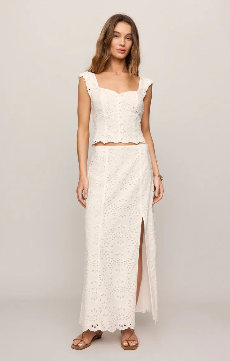 Emrie Eyelet Cropped Top