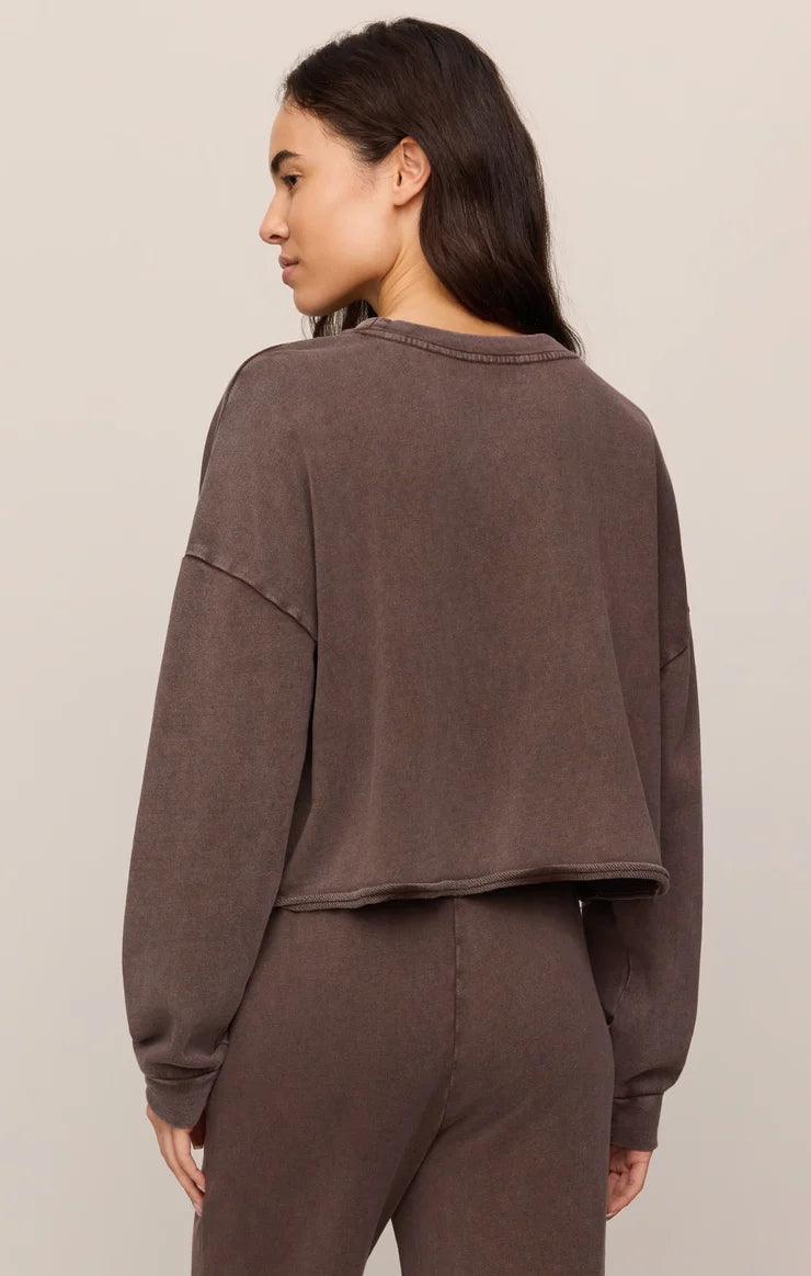 Circuit Crew Neck Sweatshirt - Dark Chocolate