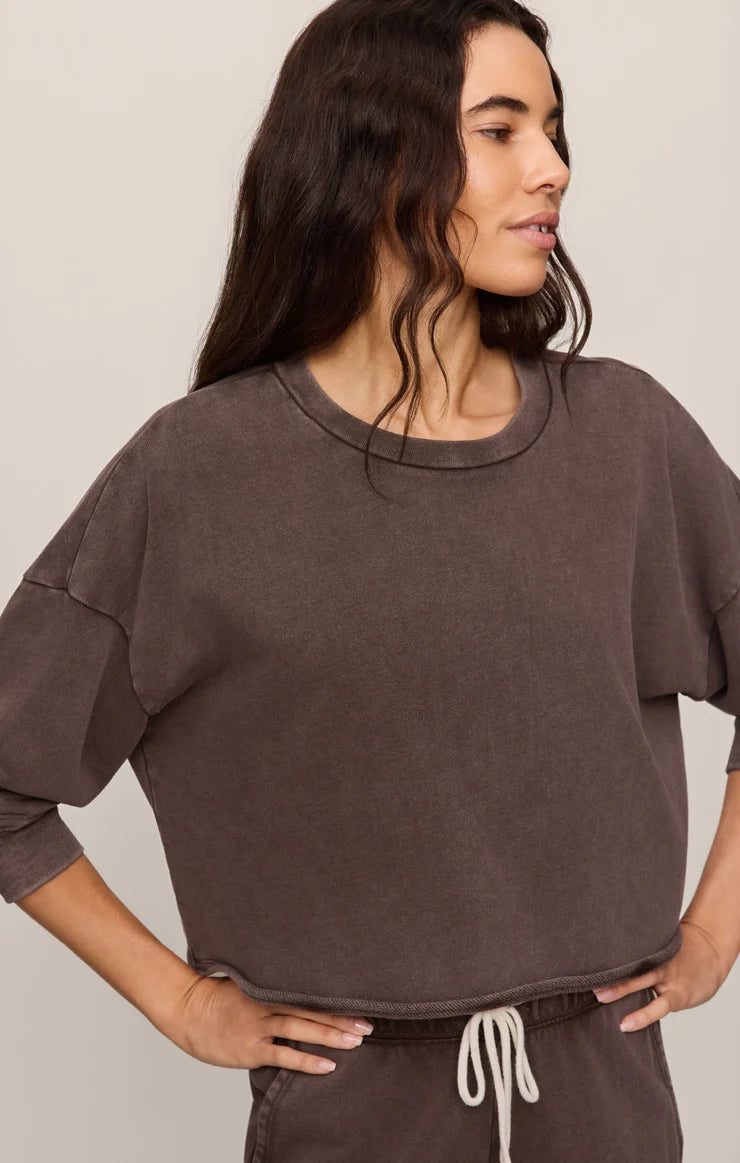 Circuit Crew Neck Sweatshirt - Dark Chocolate