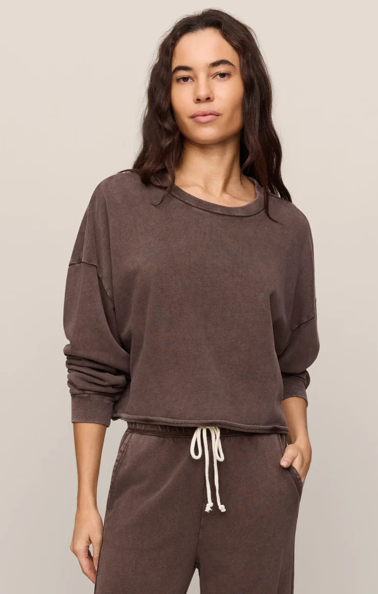 Circuit Crew Neck Sweatshirt - Dark Chocolate
