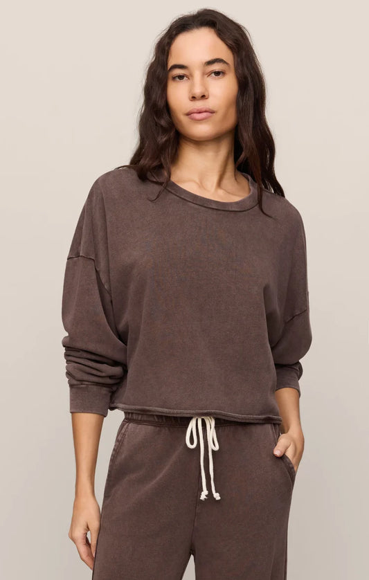 Circuit Crew Neck Sweatshirt - Dark Chocolate