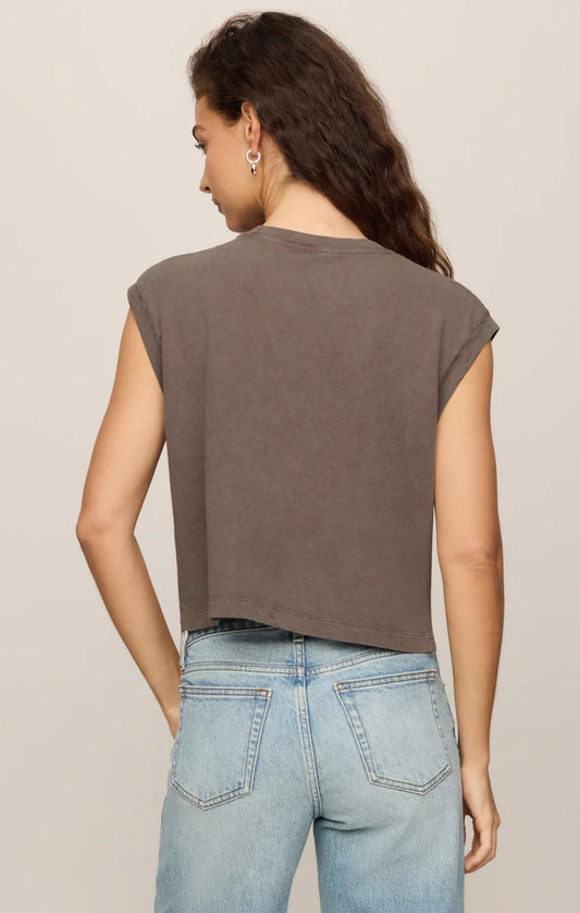 Pebble Coast Flex Cropped Muscle Tee