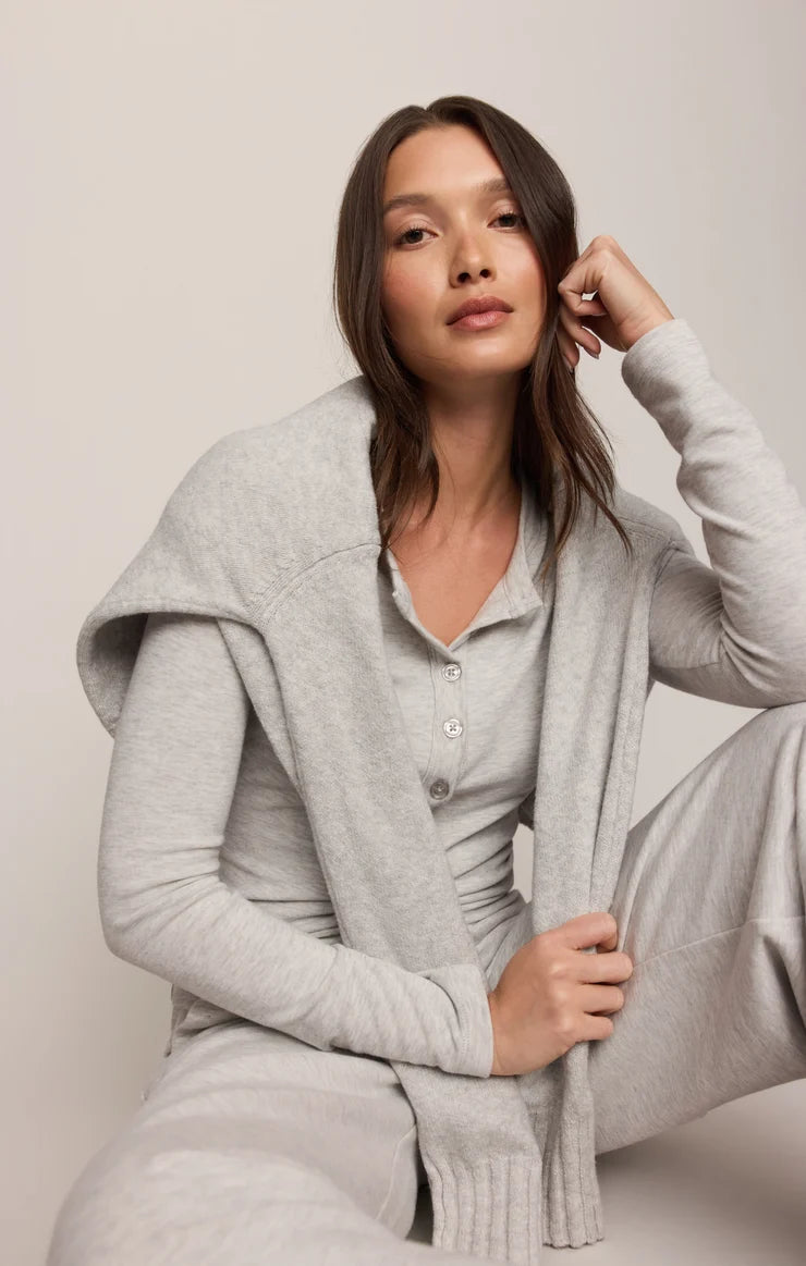 Feather Grey In Flow Henley Top