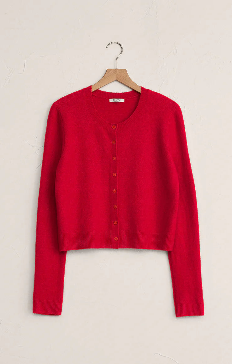 Medina Cozy Cardigan (Festive Red)