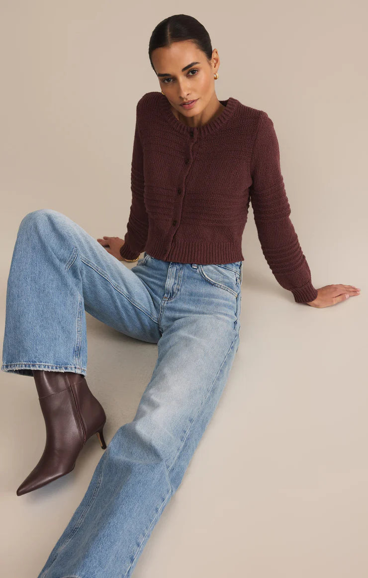 Between the Lines Cardigan (Sandalwood)