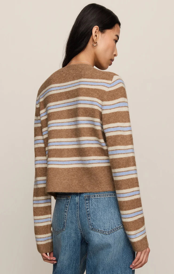 Golden Caramel Medina Cozy Stripe Cardigan