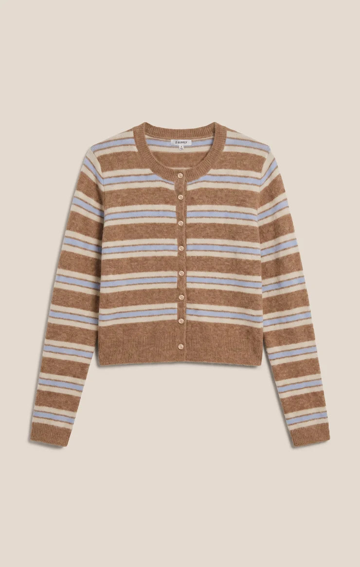 Golden Caramel Medina Cozy Stripe Cardigan