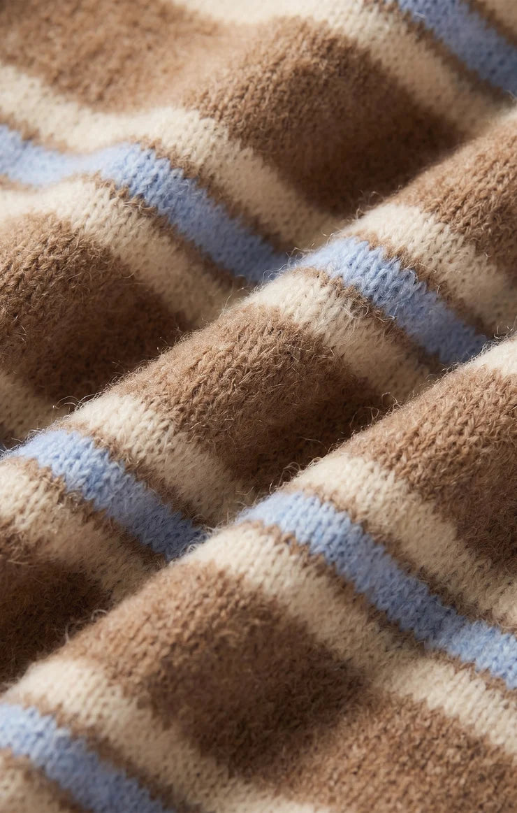 Golden Caramel Medina Cozy Stripe Cardigan